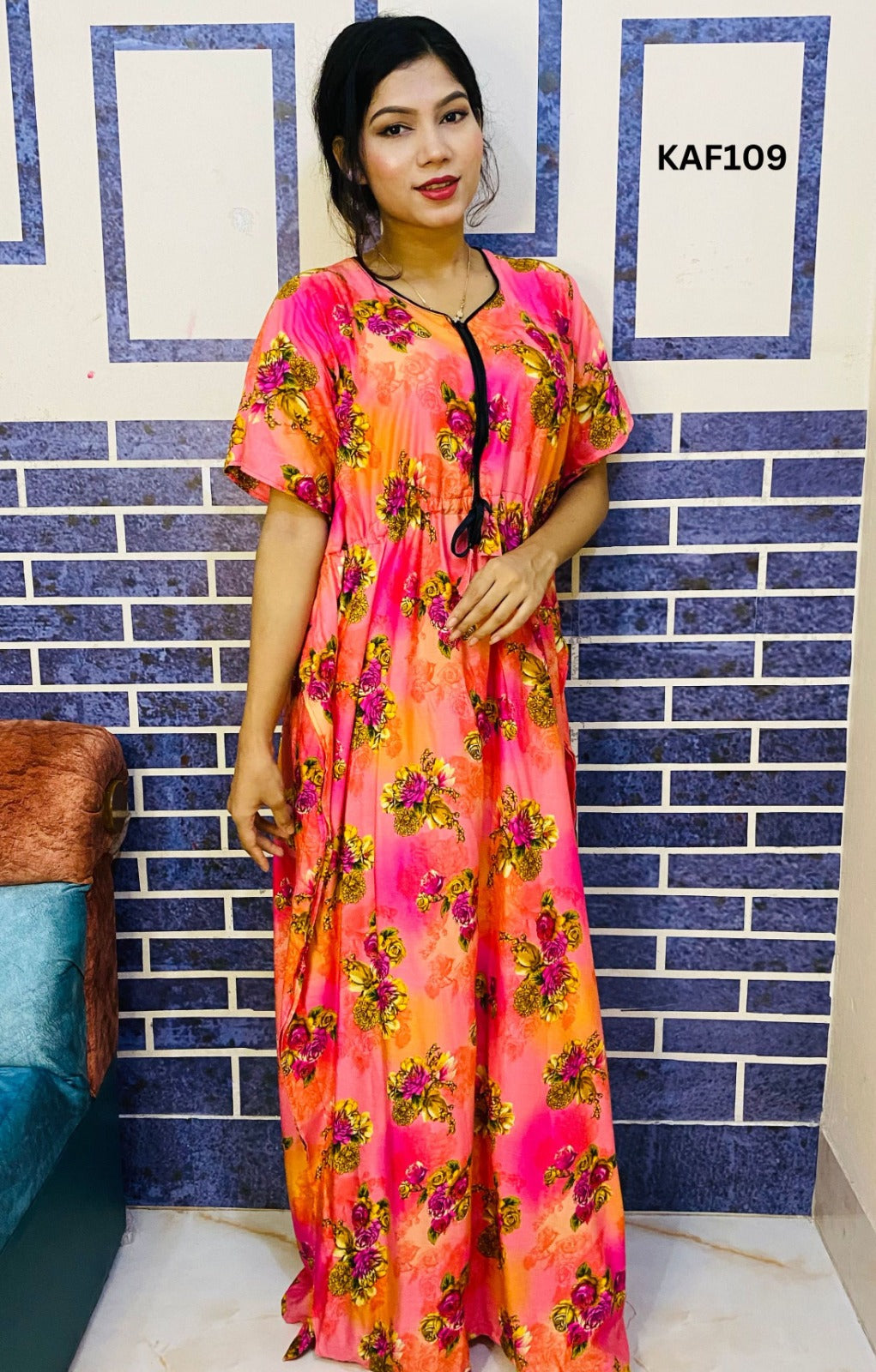 China Linen Kaftan Maxi