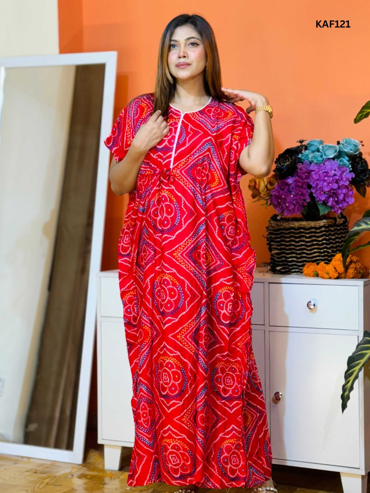 China Linen Kaftan Maxi.