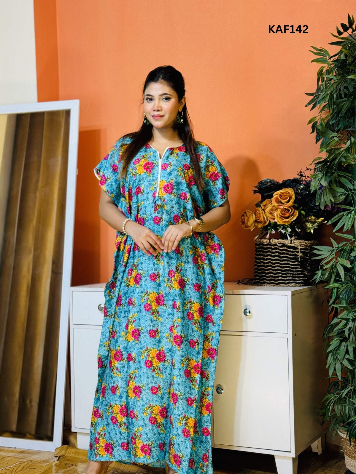 China Linen Kaftan Maxi