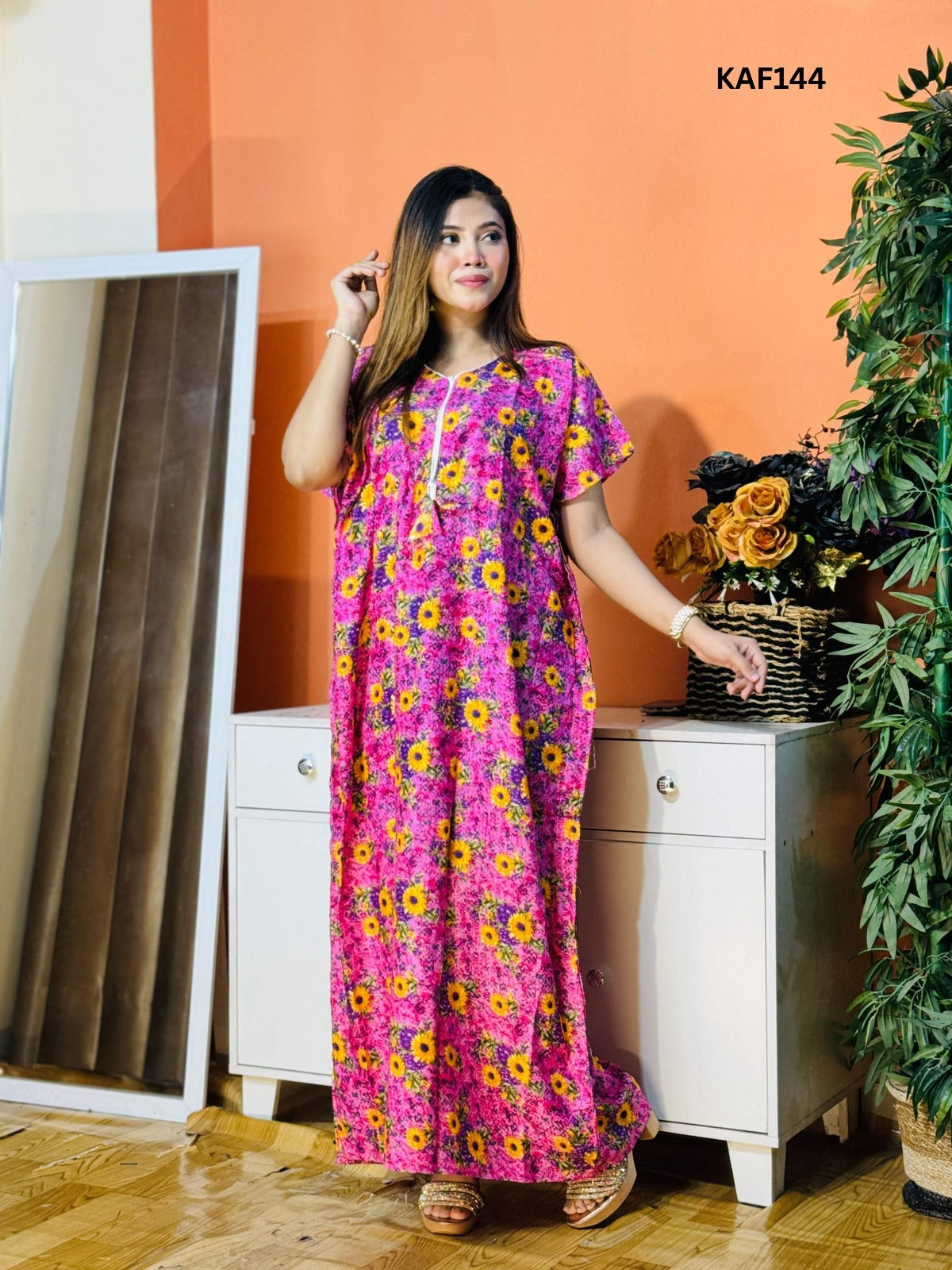 China Linen Kaftan Maxi