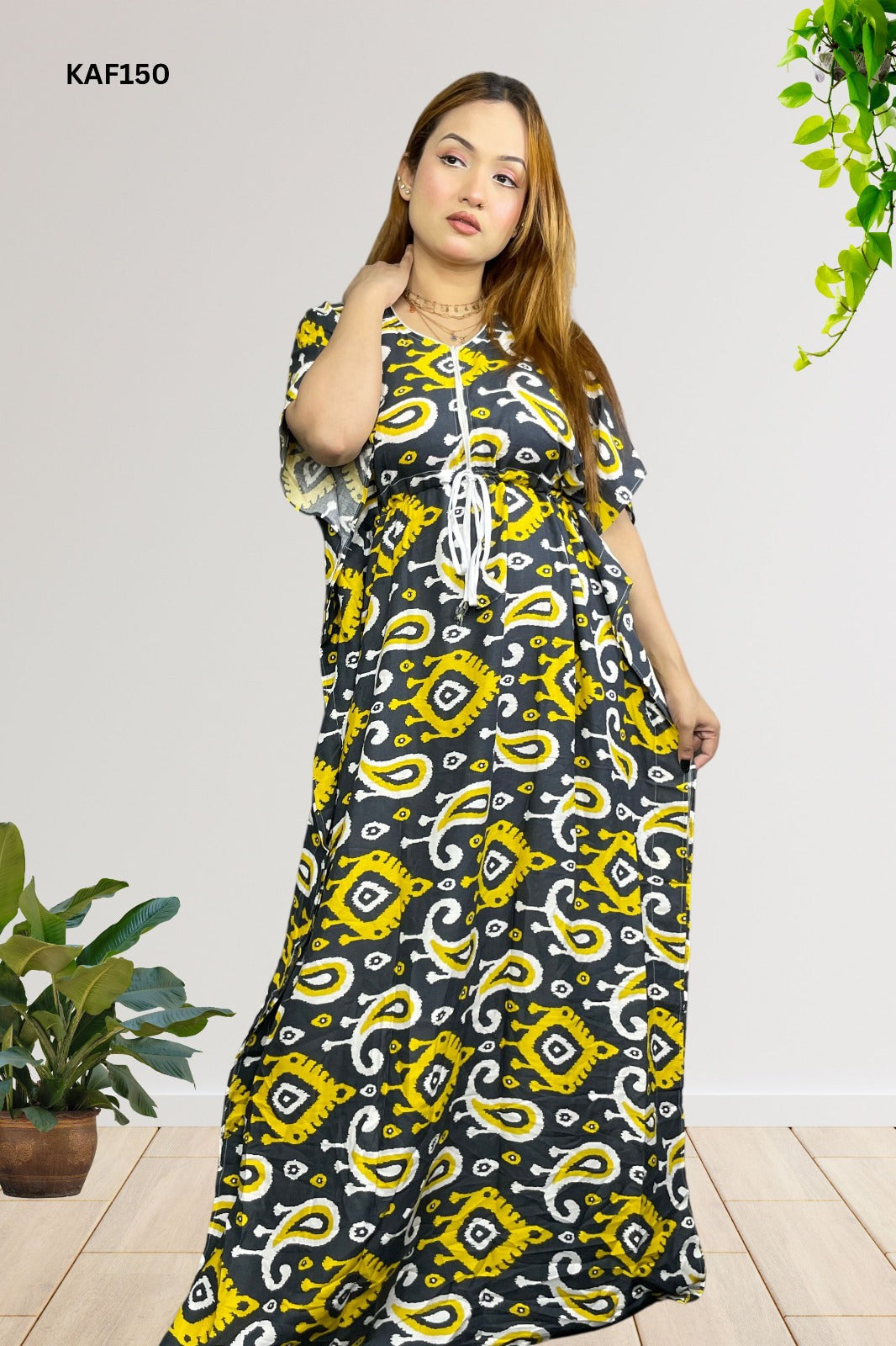 Premium Quality China Linen Kaftan Maxi.