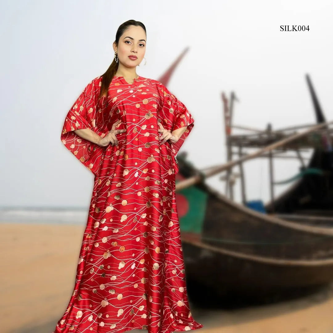 Premium Quality Silk Kaftan Maxi.