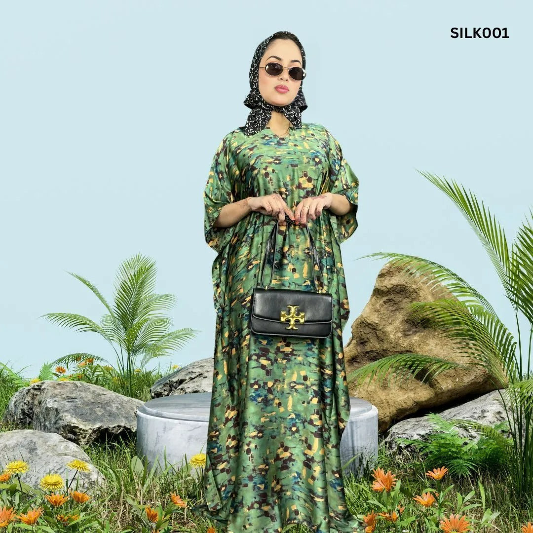 Premium Quality Silk Kaftan Maxi.
