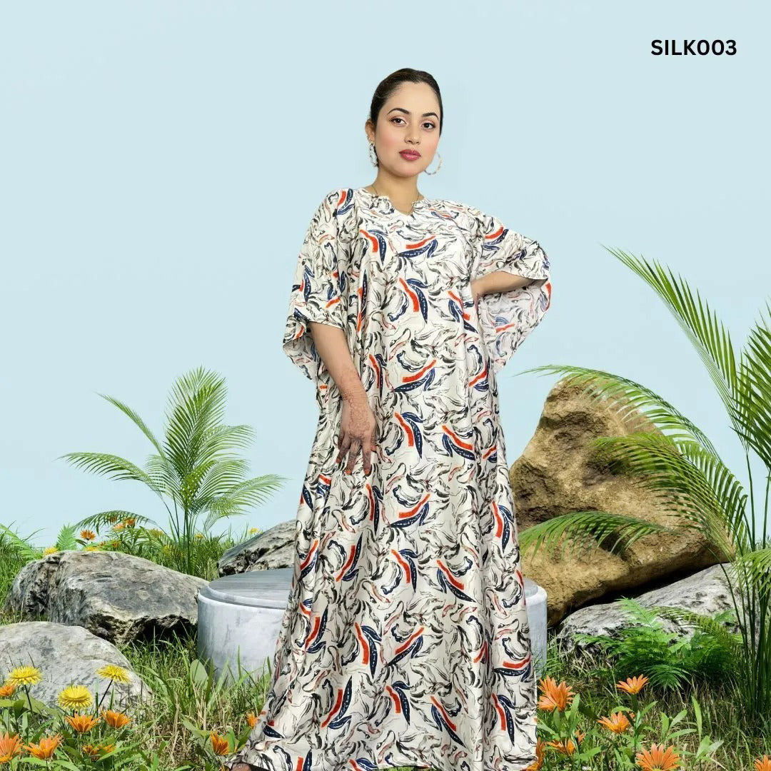 Premium Quality Silk Kaftan Maxi.