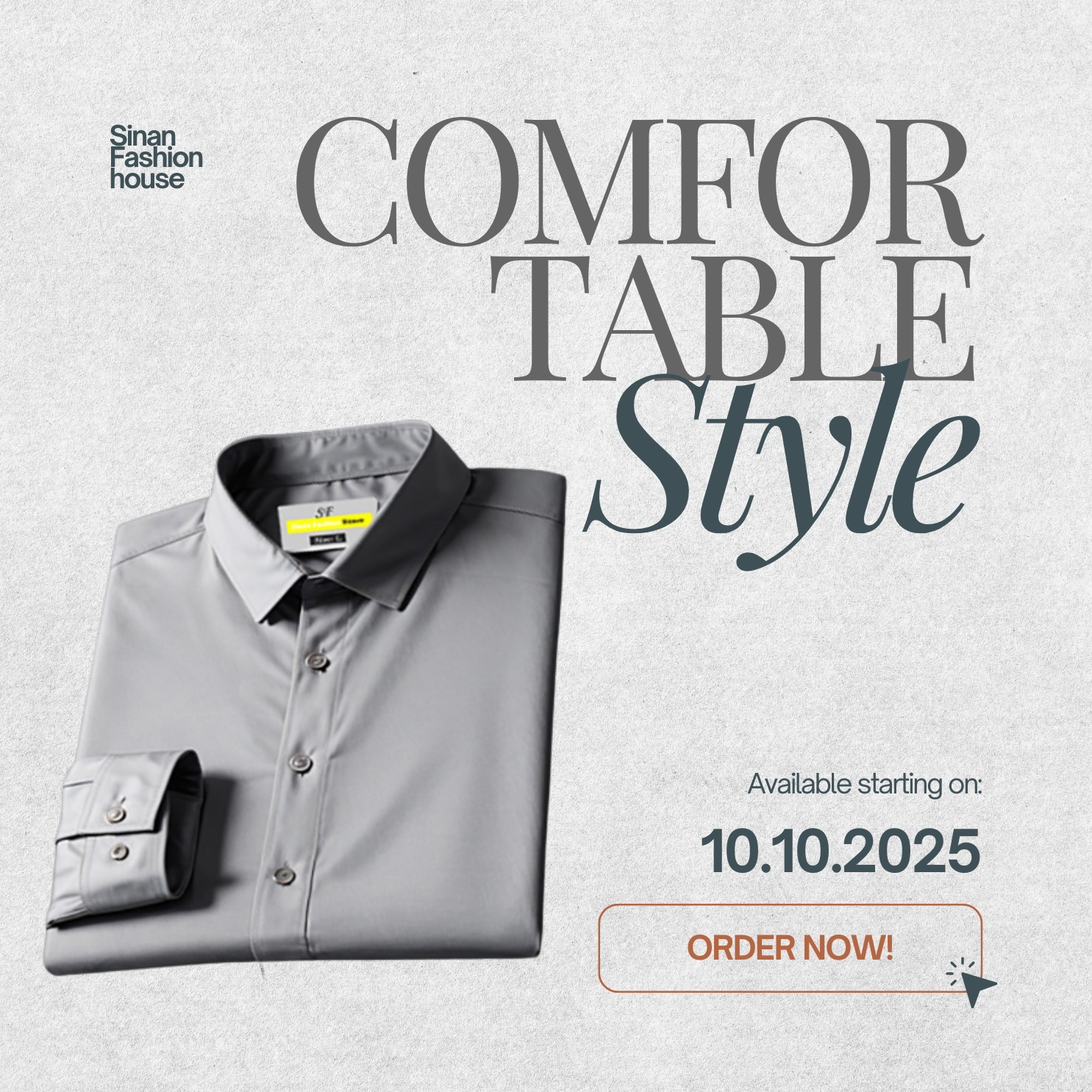 Micro Stitch Formal Shirt (Ash)