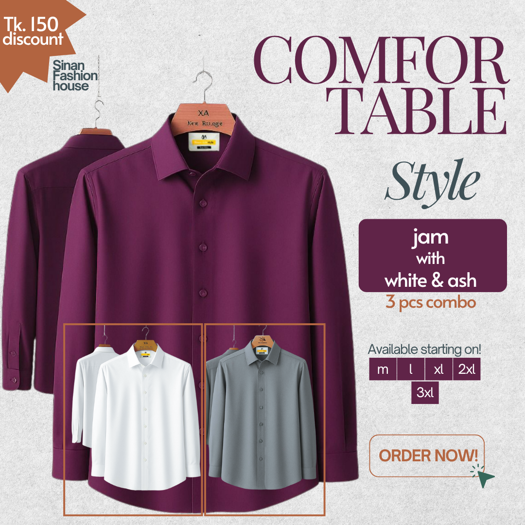 Micro Stitch Formal Shirt (Jam with White & Ash)