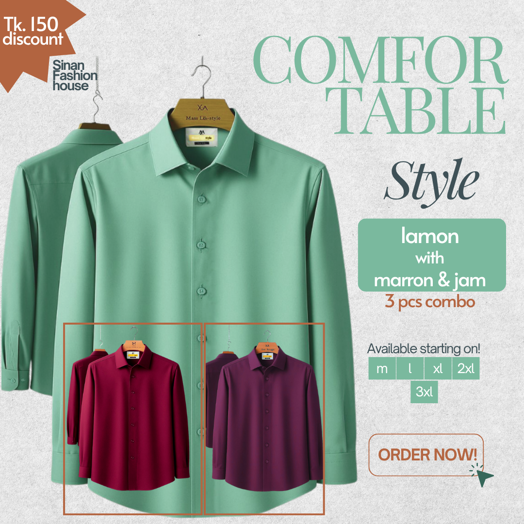 Micro Stitch Formal Shirt (Lemon with Maroon & Jam)