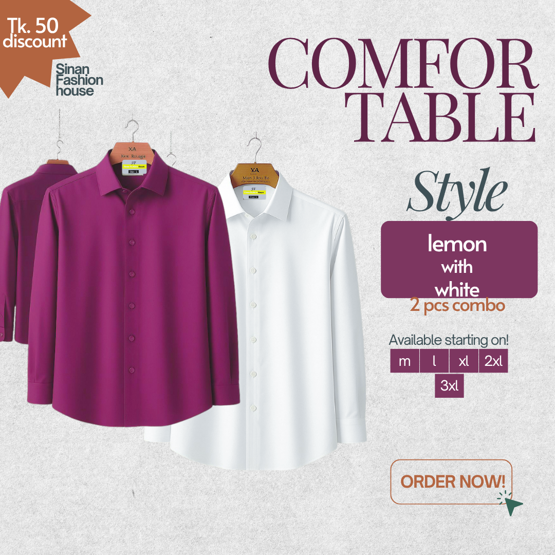 Micro Stitch Formal Shirt (Jam with White)
