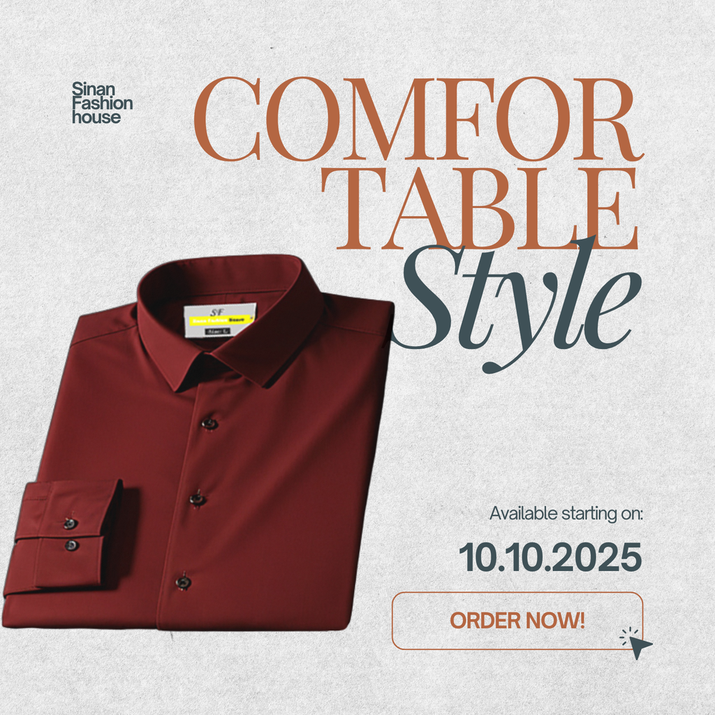 Micro Stitch Formal Shirt (Maroon)