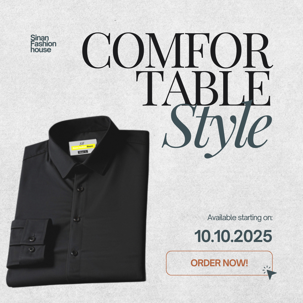 Micro Stitch Formal Shirt (Black)