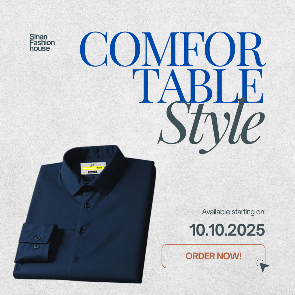 Micro Stitch Formal Shirt (Navy Blue)