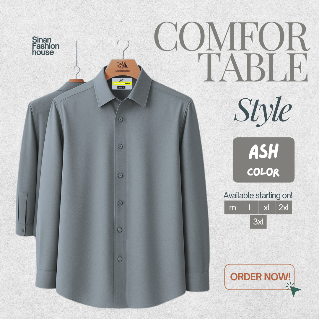 Micro Stitch Formal Shirt (Ash)