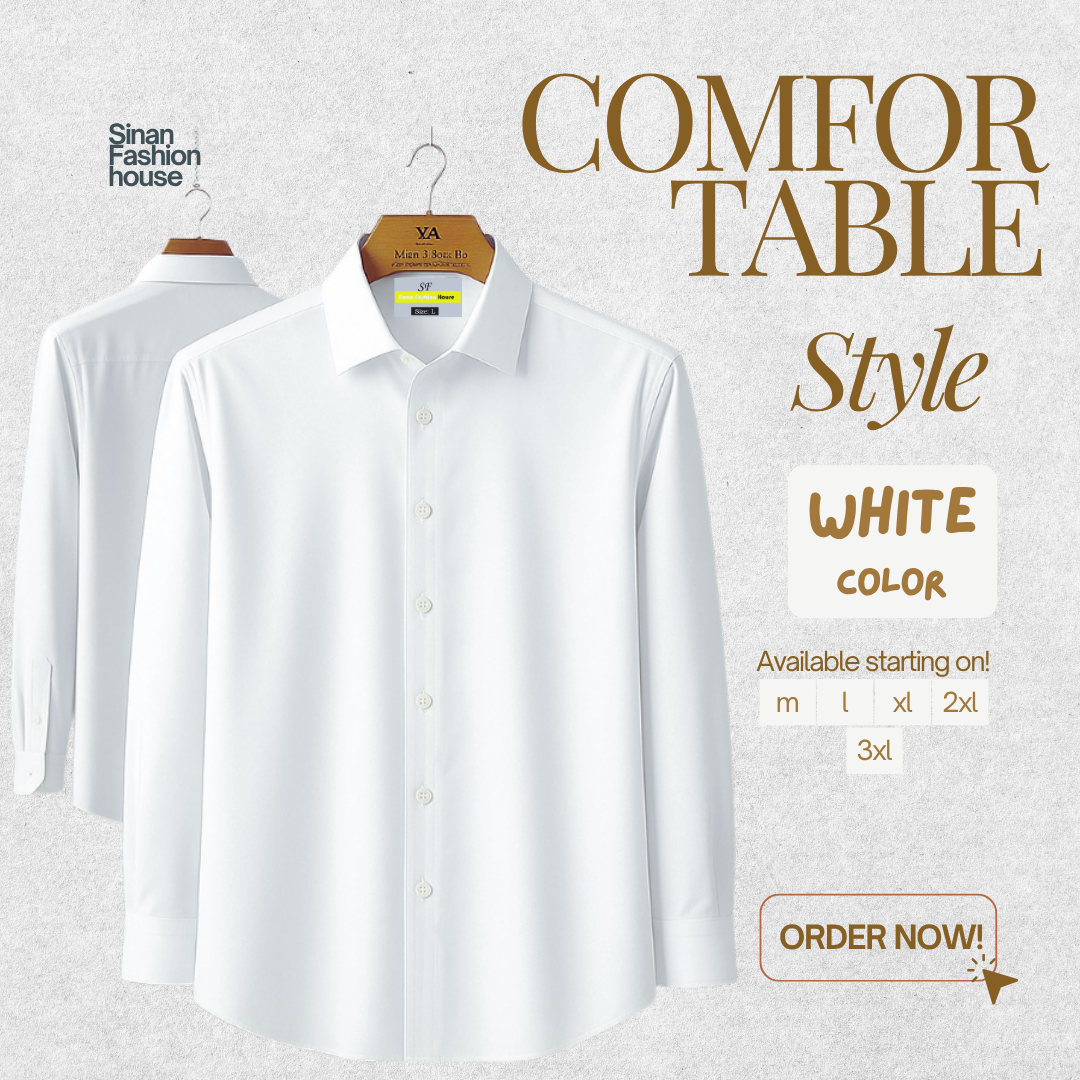 Micro Stitch Formal Shirt (White)