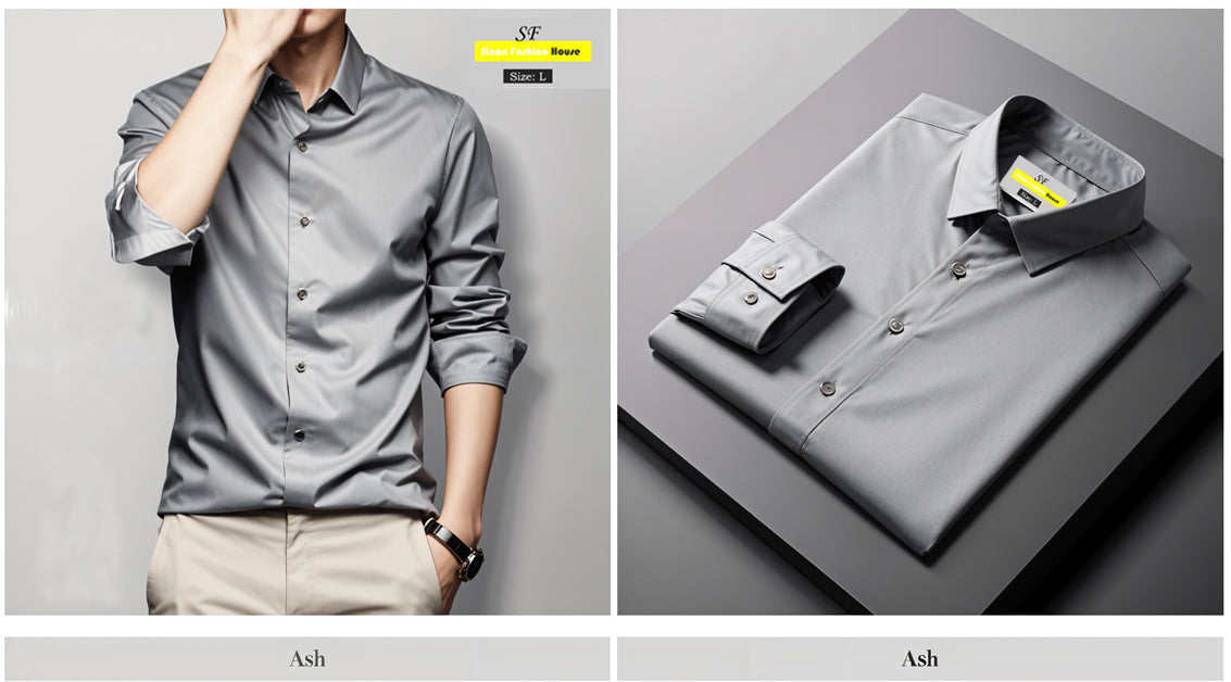 Micro Stitch Formal Shirt (Ash)