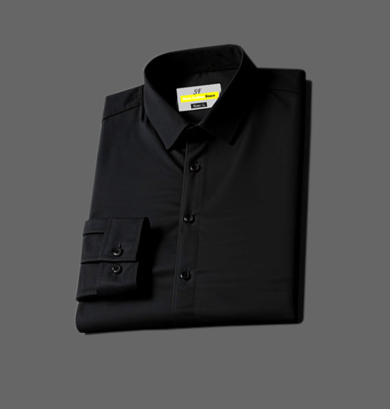 Micro Stitch Formal Shirt (Black)