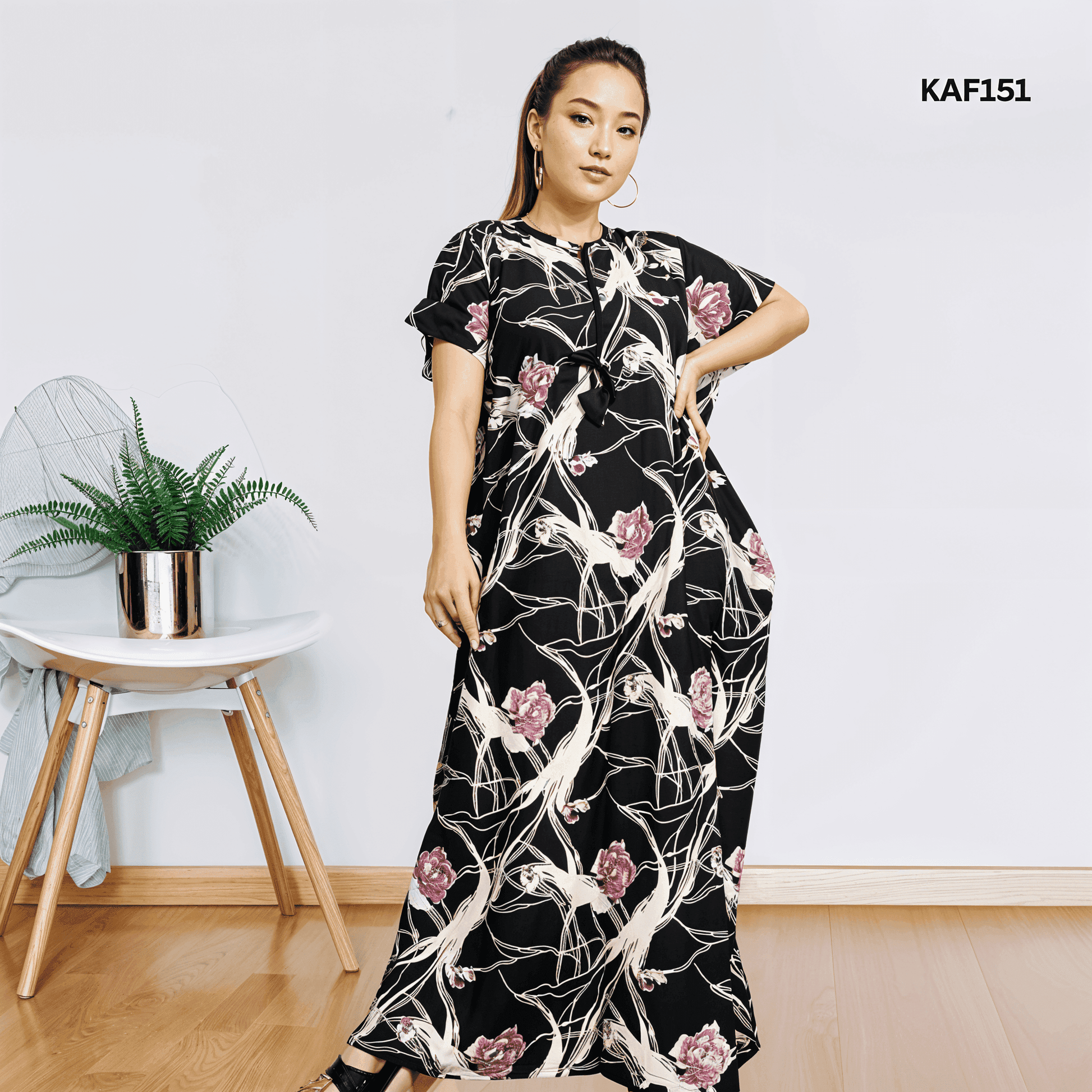 China Linen Kaftan Maxi KAF151