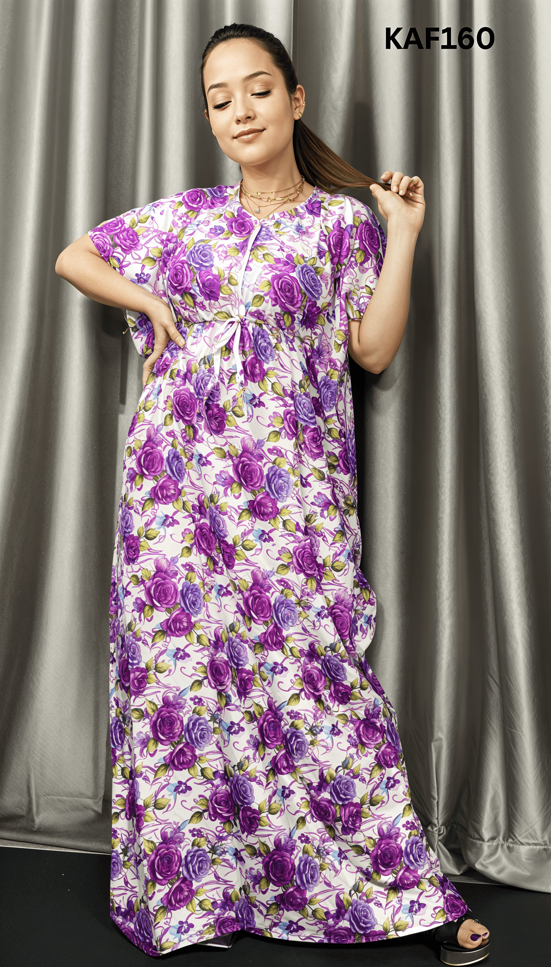 China Linen Kaftan Maxi KAF160