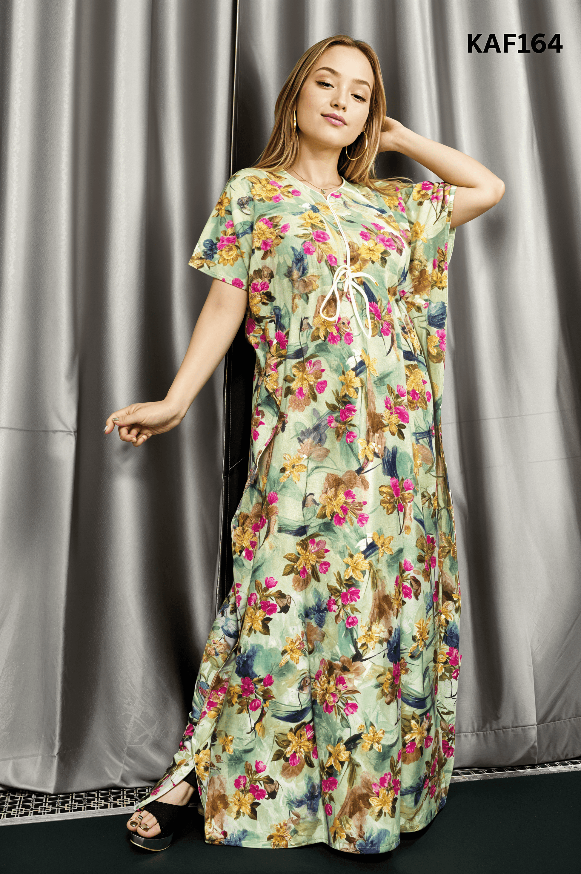 China Linen Kaftan Maxi KAF164