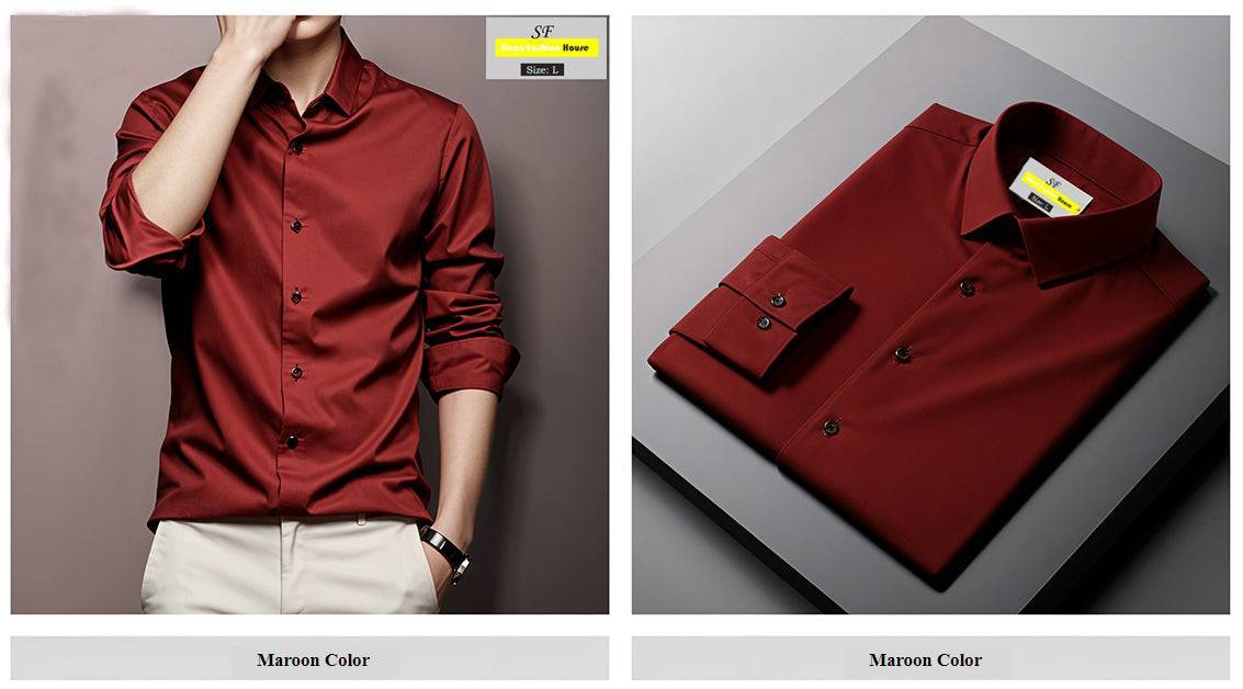 Micro Stitch Formal Shirt (Marron)