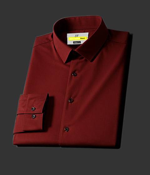 Micro Stitch Formal Shirt (Marron)