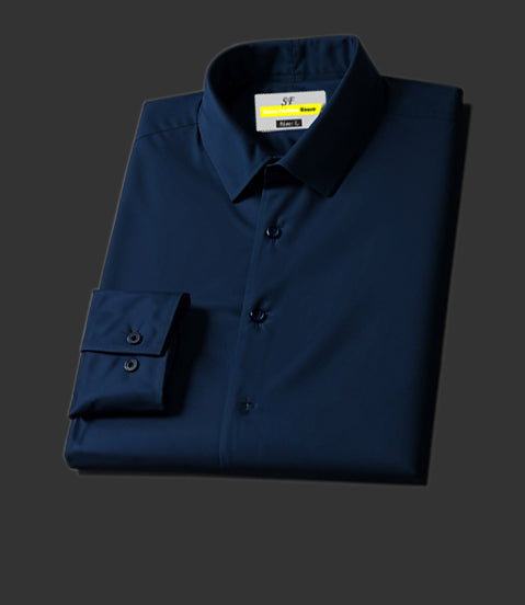 Micro Stitch Formal Shirt (Navy Blue)