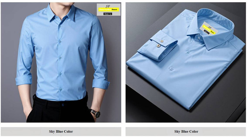 Micro Stitch Formal Shirt (Sky Blue)