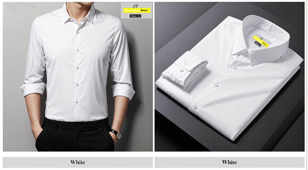Micro Stitch Formal Shirt (White)