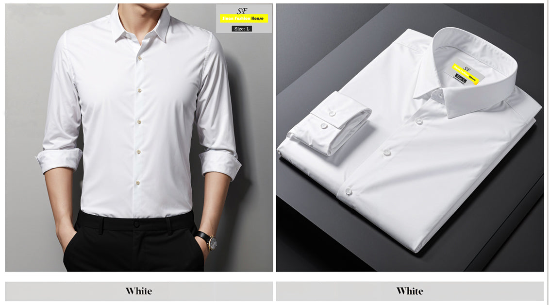 Micro Stitch Formal Shirt (White)