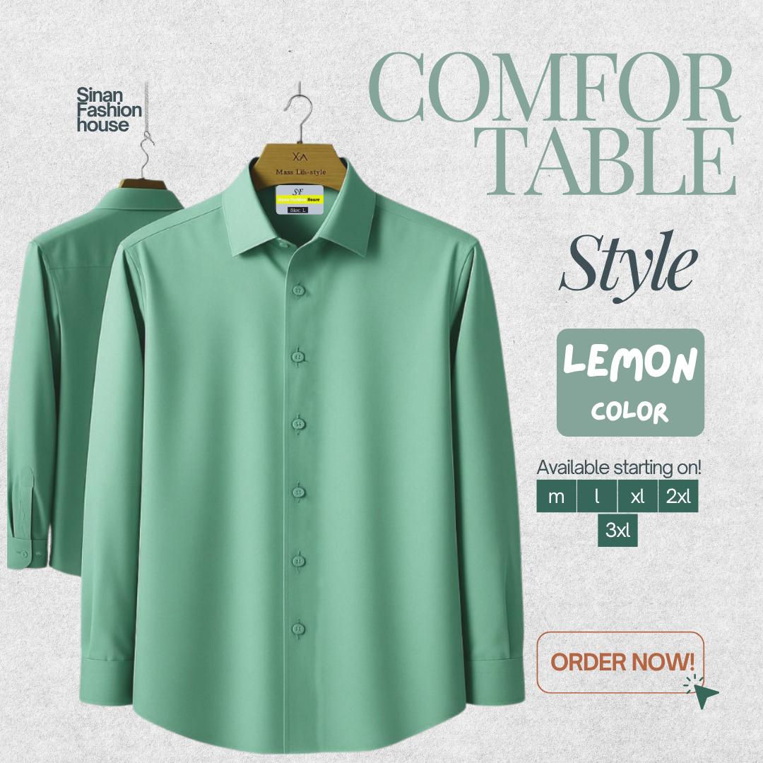 Micro Stitch Formal Shirt (Lemon)